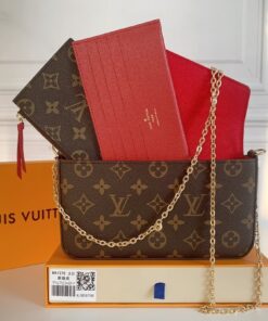 Pochette Félicie Monogram Red