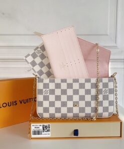 Pochette Félicie Damier Azur Canvas